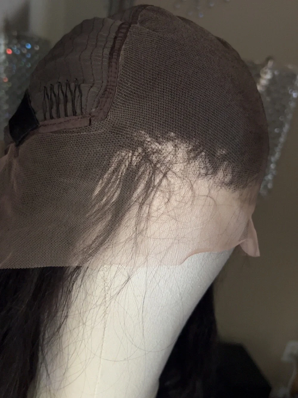 Natural Black Wavy Women’s Lace Front Wig. 34 inch